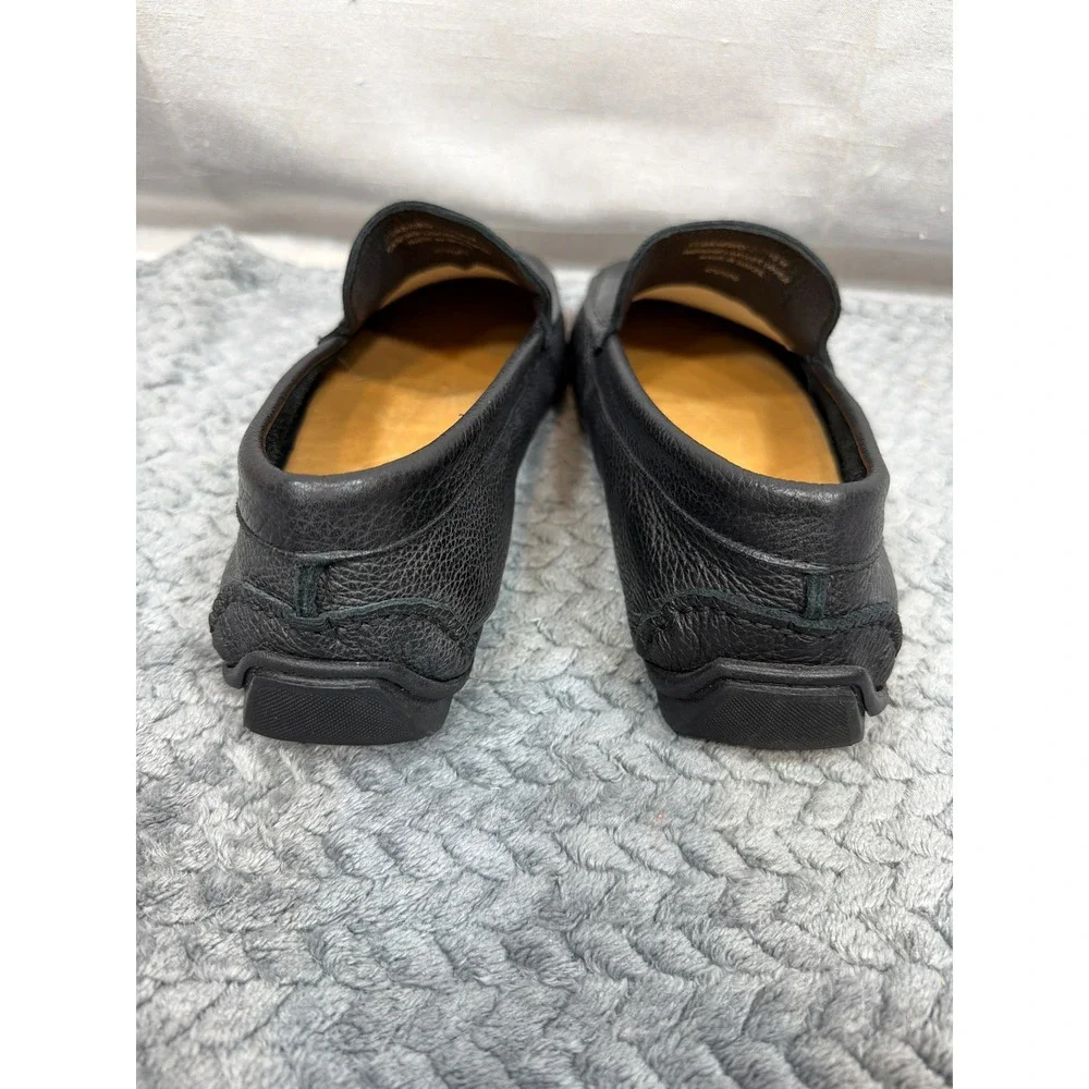 Giorgio Brutini Janeiro Mens 10 M Black Pebbled Leather Driving Loafers Brazil